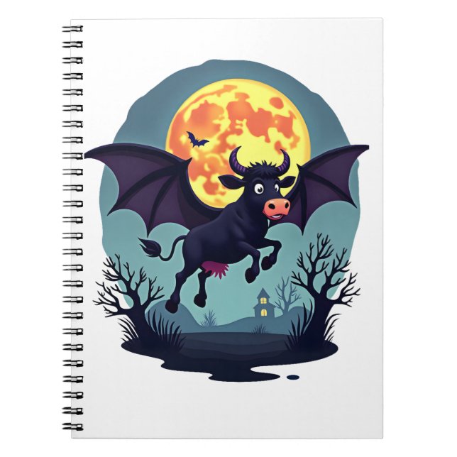 Cuaderno Boat Cow a medianoche (Frente)