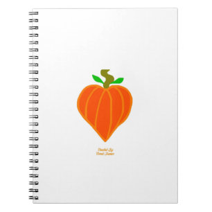 Cuaderno Bocadillo de fotos en espiral cardíaca de calabaza