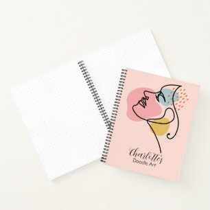 Cuaderno Boceto de Arte de Doodle Abstracto Personalizado
