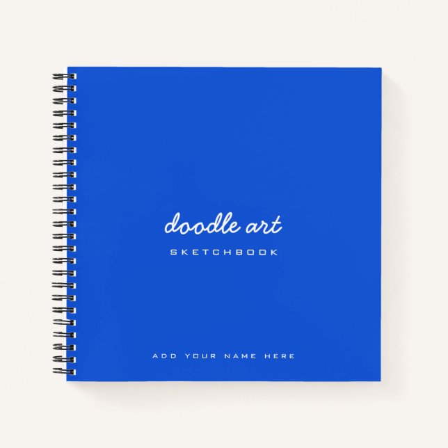 Cuaderno boceto de arte de doodle azul (Anverso)