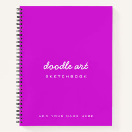 Cuaderno boceto de arte de magenta rosa