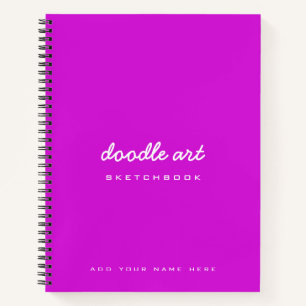 Cuaderno boceto de arte de magenta rosa