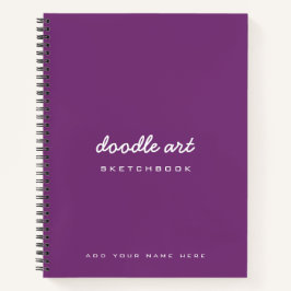 Cuaderno boceto de arte morado