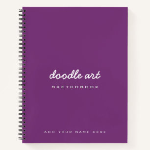 Cuaderno boceto de arte morado
