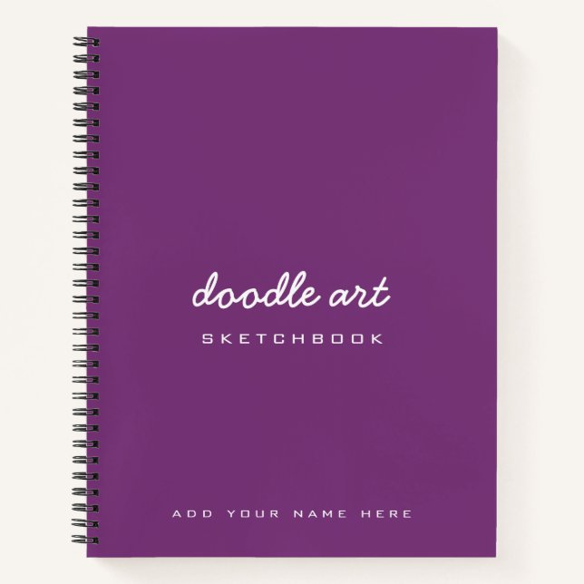Cuaderno boceto de arte morado (Anverso)