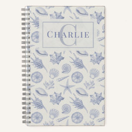 Cuaderno Boceto de conchas marinas costeras | Mascota de mo