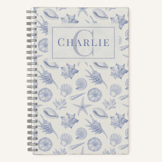 Cuaderno Boceto de conchas marinas costeras | Mascota de mo