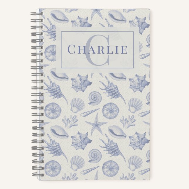 Cuaderno Boceto de conchas marinas costeras | Mascota de mo (Anverso)