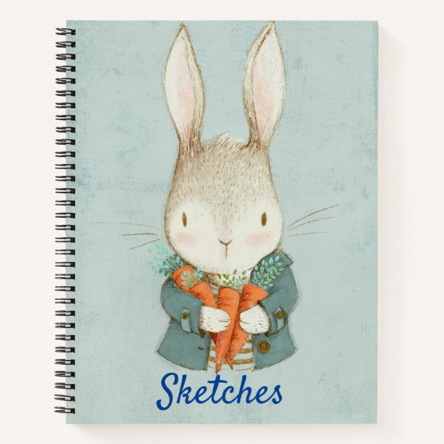 Cuaderno Boceto de conejo para niños (Anverso)