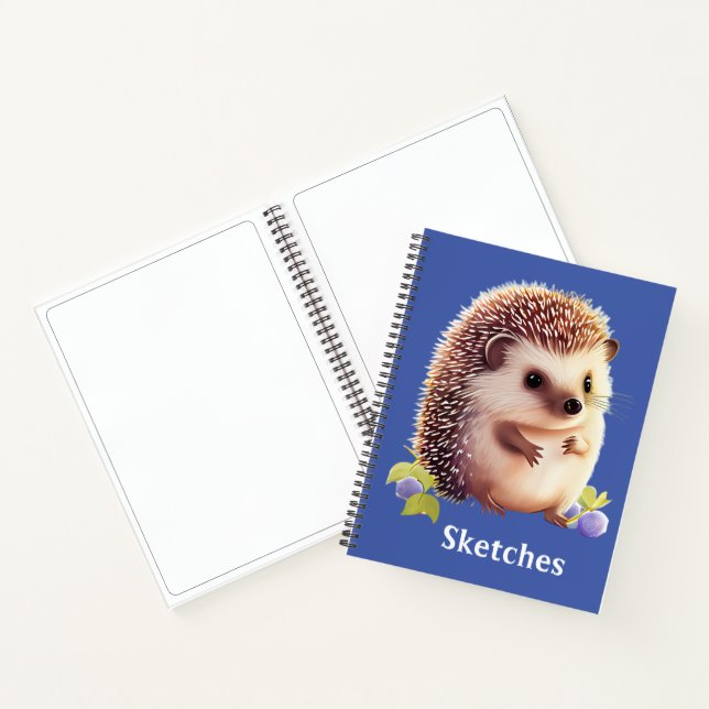 Cuaderno Boceto de erizo para niños  (Interior)
