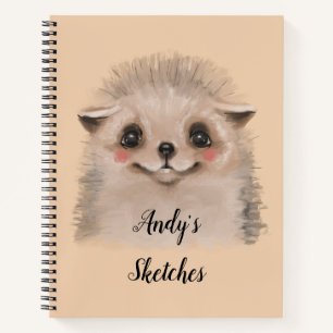 Cuaderno Boceto de Erizo Personalizado