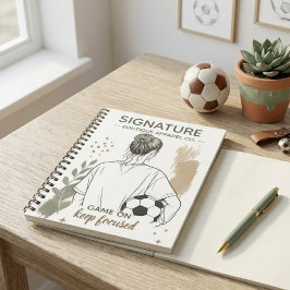 Cuaderno Boceto de niña futbolista Tri-Blend acuarela abstr