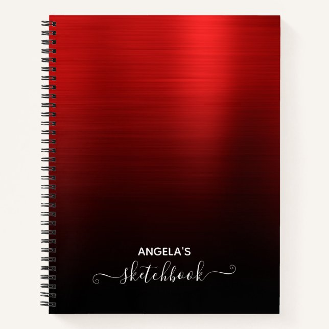 Cuaderno Boceto de Ombre Rojo y Negro (Anverso)