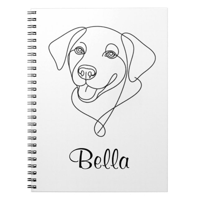 Cuaderno Boceto de Perro Personalizado (Frente)