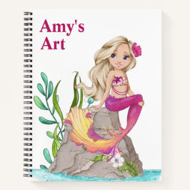 Cuaderno Boceto de sirena para niños