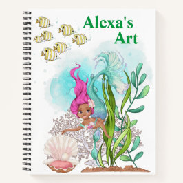Cuaderno Boceto de sirena para niños