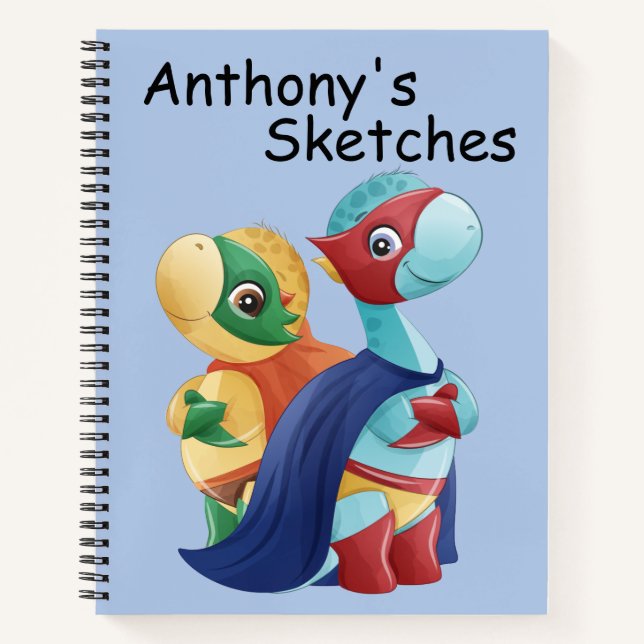 Cuaderno Boceto de superhéroe para niños (Anverso)