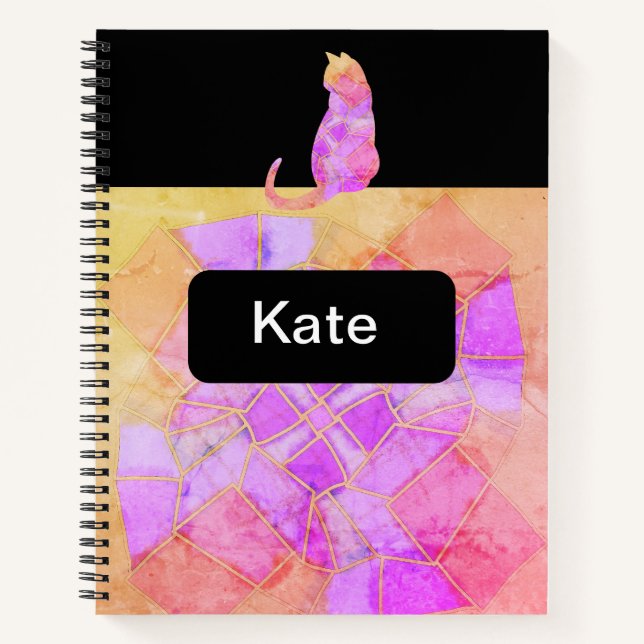 Cuaderno Boceto de tiza cálida de Mandala (Anverso)