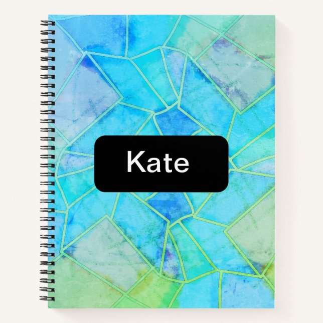Cuaderno Boceto de tiza verde Mandala (Anverso)