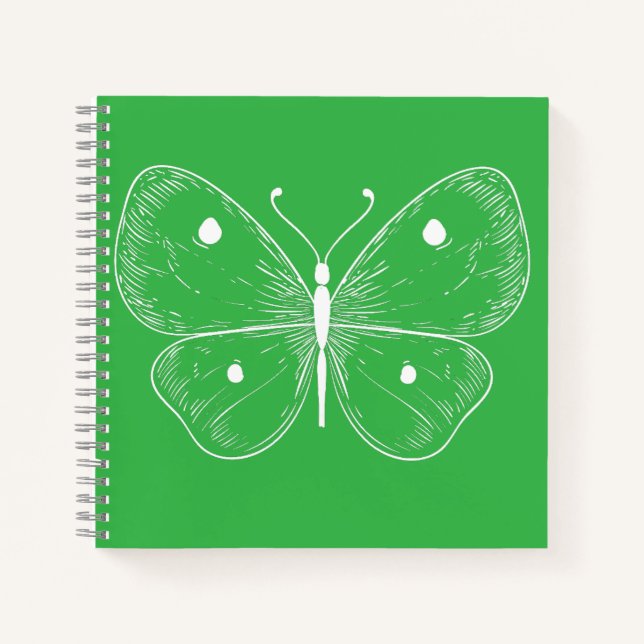 Cuaderno Boceto delicado de mariposa (Anverso)