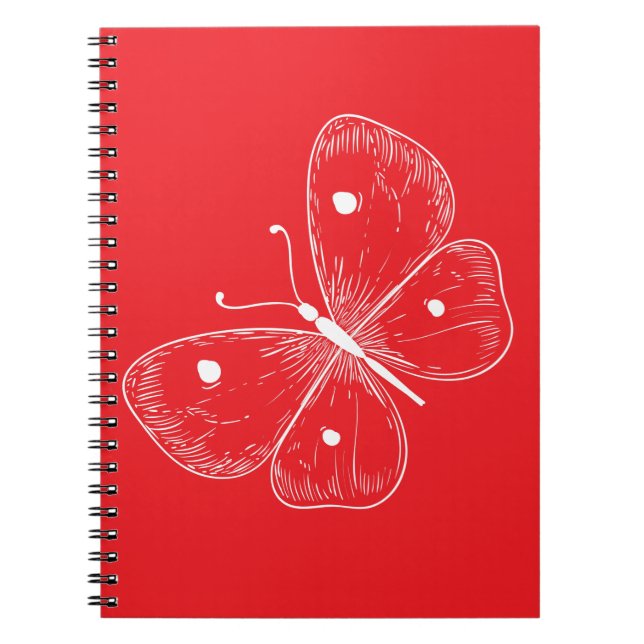Cuaderno Boceto delicado de mariposa (Frente)