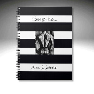 Cuaderno Boceto en B & N de Arte, Hombre con Músculos en Je