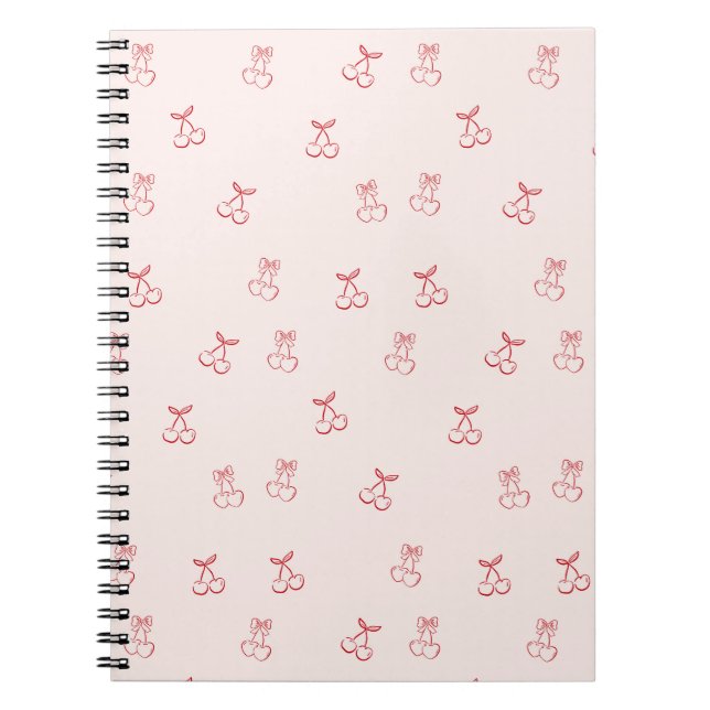 Cuaderno Boceto minimalista de cereza (Frente)