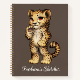Cuaderno Boceto personal de guepardo para niños