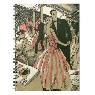 Cuaderno Boda Art Decó Vintage, primera danza de recién cas