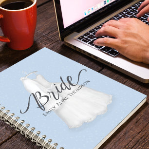 Cuaderno Boda azul Personalizado novia personalizada