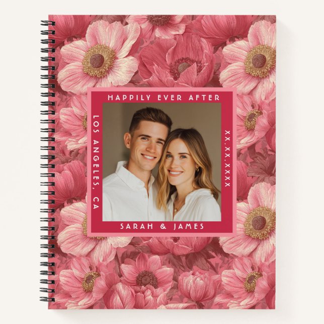 Cuaderno Boda Boho Anemones Bosque Temático (Anverso)