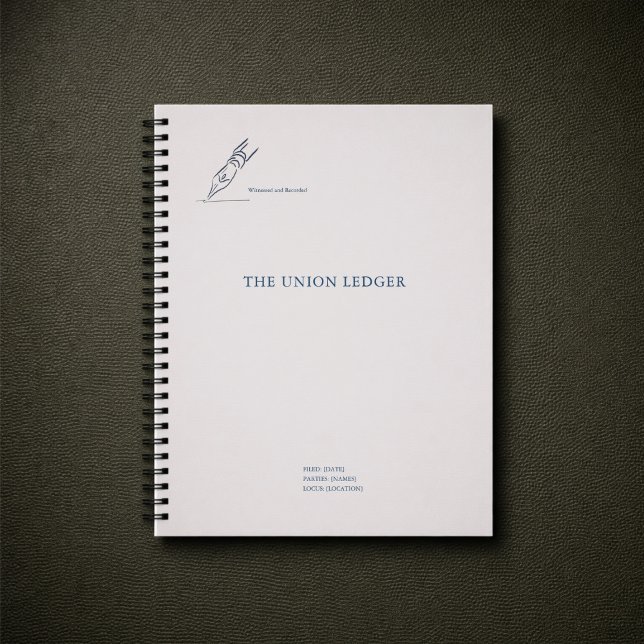 Cuaderno Boda con Ceremonia Civil No Tradicional (Civil Ceremony Journal Ledger)