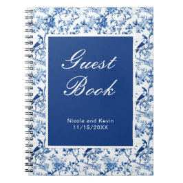 Cuaderno Boda de Aves Azules y Flores Chinoiserie