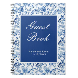 Cuaderno Boda de Aves Azules y Flores Chinoiserie