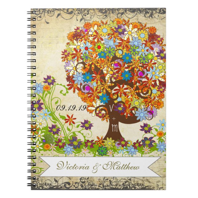 Cuaderno Boda de bifurcación lateral del bosque encantado (Frente)