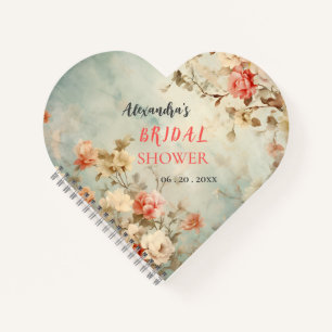 Cuaderno Boda de bloc de notas en espiral de ducha de novia