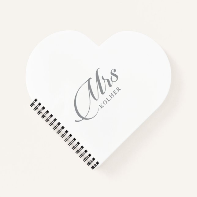 Cuaderno Boda de Caligrafía Clásica Chic (Anverso)