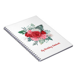 Cuaderno Boda de color rojo rosa