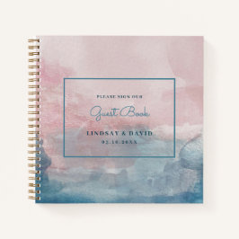 Cuaderno Boda de color rosa y azul