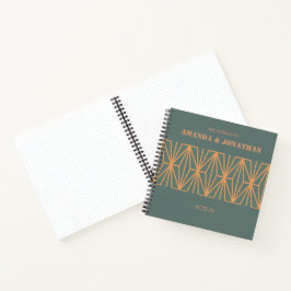 Cuaderno Boda de diseño Naranja personalizado