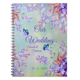 Cuaderno Boda de flores de lavanda de Lilac