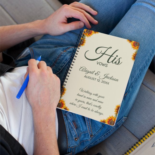 Cuaderno Boda de girasol Su Bloc de notas de Personalizable (Subido por el creador)