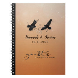 Cuaderno Boda de Halloween Ravens & Hearts Notebo