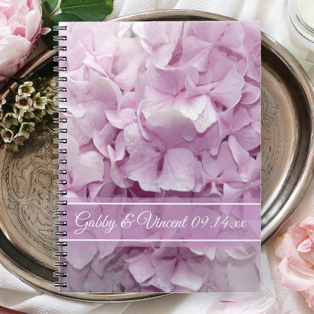Cuaderno Boda de hidrangea rosa suave (Subido por el creador)