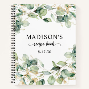 Cuaderno Boda de hojas de eucalipto elegante