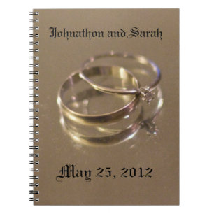 Cuaderno Boda de inicio de sesión en el libro