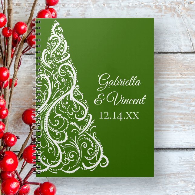 Cuaderno Boda de Invierno del Árbol de Navidad Verde (Subido por el creador)