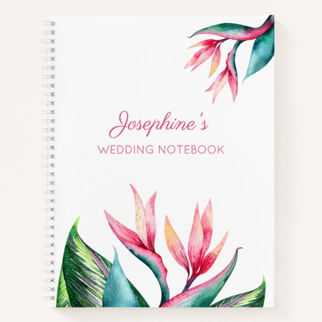 Cuaderno Boda de la acuarela de pájaro (Anverso)