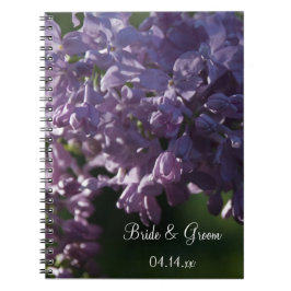 Cuaderno Boda de las flores moradas de Lilac