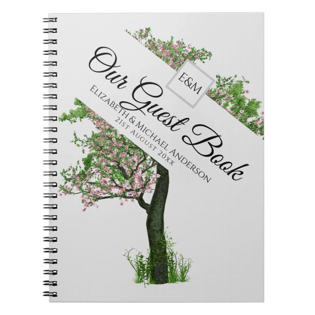 Cuaderno Boda de libro de invitado del árbol de la vida o m (Frente)